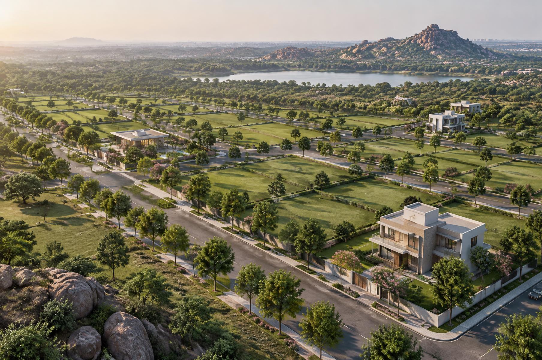 Conceptual landscape visual for PGC Landmark plotted development