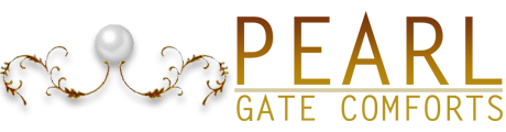 PEAL GATE COMFORTS logo